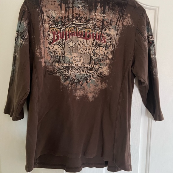 Affliction Brown Graphic Top - Picture 2 of 3